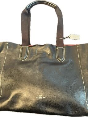 Coach Derby Tote - Black Pebble Leather